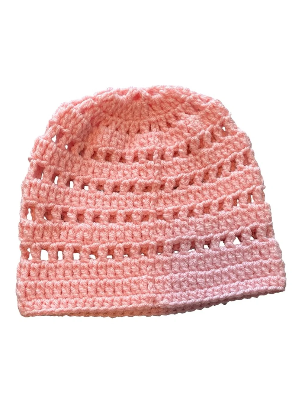 3 Handmade Crochet Pink Beanies Bundle Adult Small Teen Boho Cottagecore Hats